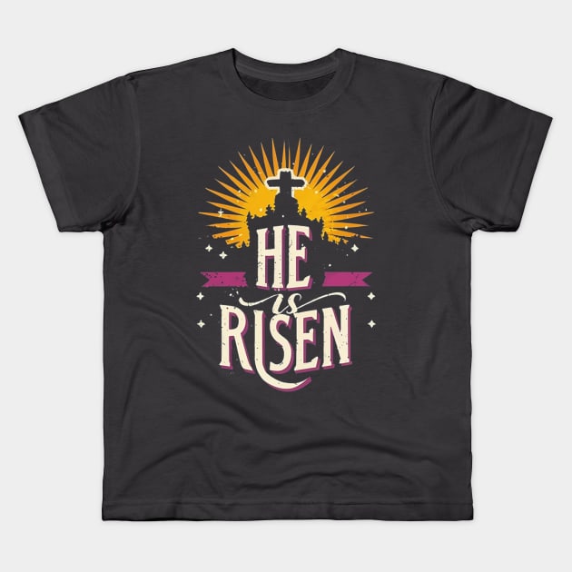 He is Risen Kids T-Shirt by likbatonboot